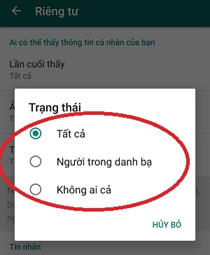 Hướng dẫn cách thiết lập chế độ riêng tư trong Whatsapp messenger