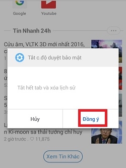 Cách tắt và bật chế độ bảo mật UC Browser trên điện thoại Android