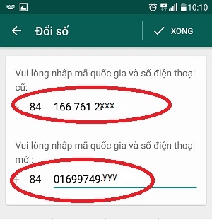 Hướng dẫn đổi số điện thoại trên Whatsapp Messenger