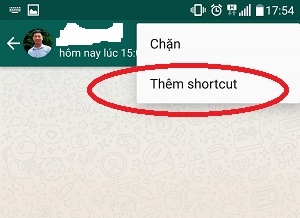 Cách tạo shortcut cho người thường xuyên liên lạc trên Whatsapp