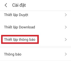 Hướng dẫn tắt thông báo từ UC Browser trên điện thoại Android