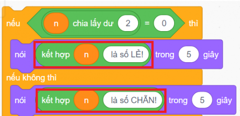 Câu 2: Em hãy gỡ lỗi đoạn chương trình xác định một số n được nhập từ bàn phím là số chẵn hay số lẻ được cho trong hình dưới đây: