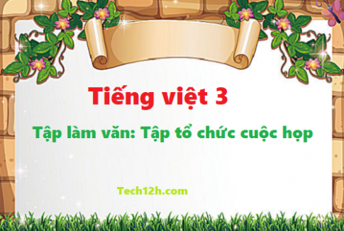 Giải bài tập làm văn: Tập tổ chức cuộc họp - tiếng việt 3 tập 1 trang 45