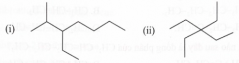 (a) Viết công thức cấu tạo của các alkane có tên gọi sau: Pentane; 2-methylbutane (isopentane) và 2,2-dimethylpropane (neopentane).  (b) Gọi tên các alkane sau: