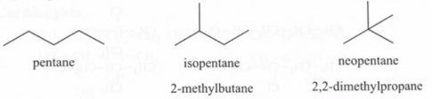 (a) Viết công thức cấu tạo của các alkane có tên gọi sau: Pentane; 2-methylbutane (isopentane) và 2,2-dimethylpropane (neopentane).  (b) Gọi tên các alkane sau: