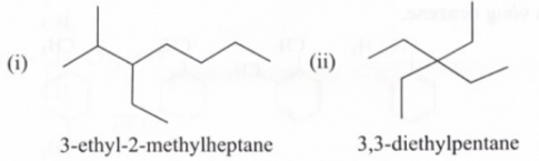 (a) Viết công thức cấu tạo của các alkane có tên gọi sau: Pentane; 2-methylbutane (isopentane) và 2,2-dimethylpropane (neopentane).  (b) Gọi tên các alkane sau: