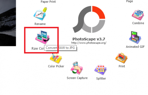 Sử dụng PhotoScape để chuyển đổi nhanh ảnh từ định dạng Raw sang JPG