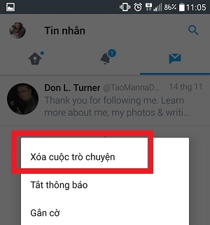 Cách xoá các tin nhắn Tweet trên Twitter  đơn giản bằng điện thoại