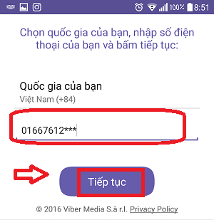 Hướng dẫn cách đăng kí tài khoản Viber trên điện thoại