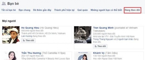 Cách để biết "người đó đang theo dõi ai" trên Facebook