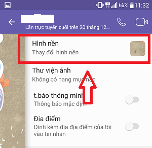 hay đổi hình nền cuộc trò chuyện trên tài khoản Viber của bạn