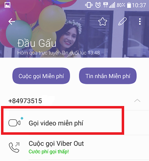 Hướng dẫn gọi Video call để thực hiện cuộc gọi video trên Viber