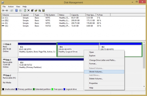 Chia gộp ổ cứng bằng Disk Management sẵn có trên Windows