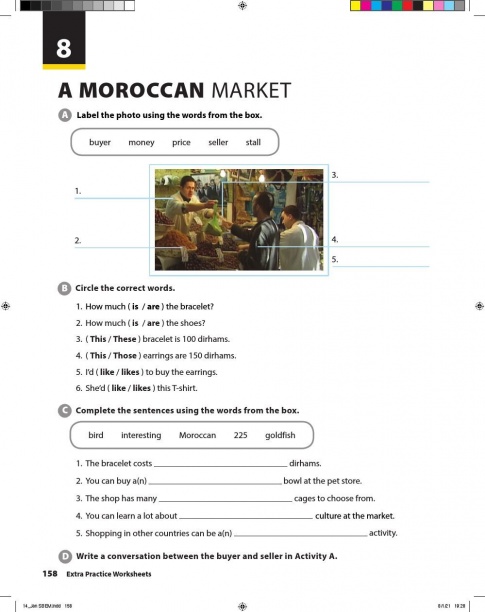 [Explore] Tiếng Anh 6 Unit 8: A moroccan market