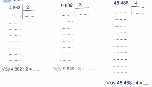 Bài tập 1. Trang 60 VBT Toán 3 tập 2