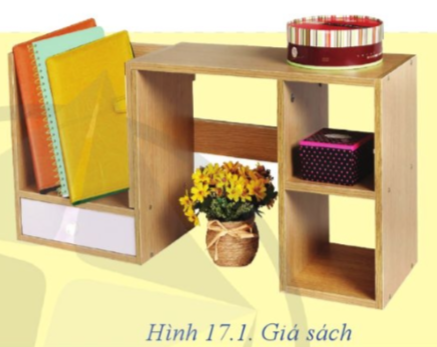 Giá sách ở Hình 17.1 được thiết kế với mục đích gì? Để thiết kế các sản phẩm này cần thực hiện những công việc gì?