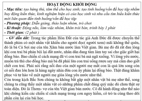 Giáo án PTNL bài Bắc Sơn (tiết 2)