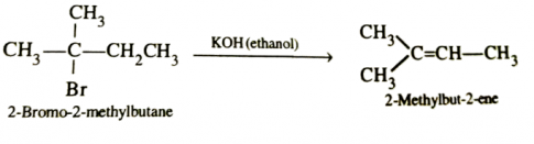 Viết các phương trình hoá học của phản ứng xảy ra khi đun các dẫn xuất halogen sau với dung dịch potassium hydroxide trong ethanol.  a) 2-chloropropane  b) 2-bromo-2-methylbutane  Gọi tên các sản phẩm sinh ra.