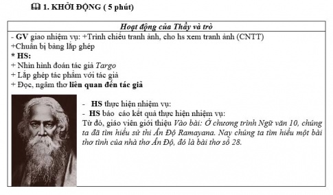 Giáo án PTNL bài Bài thơ số 28