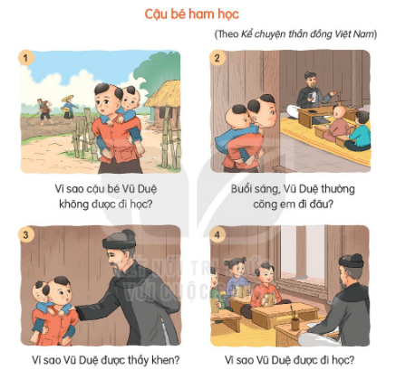 Chọn kể 1-2 đoạn của câu chuyện theo tranh