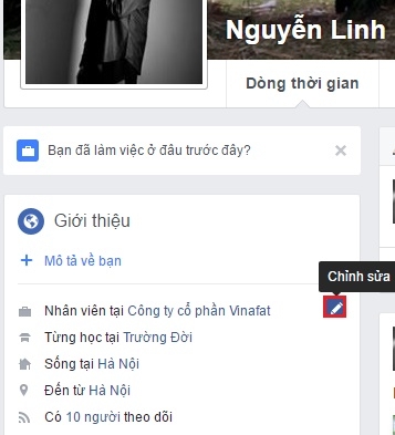 Cách ẩn nơi làm việc ngoài dòng thời gian facebook đơn giản nhất