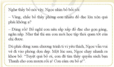 Theo dõi cách ứng xử của Ngọc dưới đây và nêu những biểu hiện của lắng nghe tích cực.