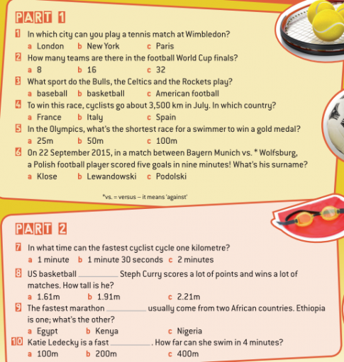 [ English Discovery] Giải Tiếng Anh 6 Starter Unit 6: A question of sport - Vocabulary