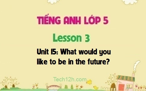 Unit 15: What would you like to be in the future? Lesson 3