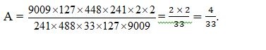 A = =   .