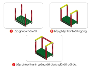 Cùng bạn lắp ghép mô hình cái đu theo các bước dưới đây.