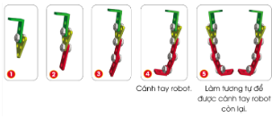  Cùng bạn lắp ghép mô hình robot theo các bước dưới đây.