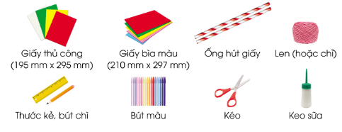 Quan sát sản phẩm mẫu, cùng bạn chuẩn bị đầy đủ các vật liệu và dụng cụ cần thiết.