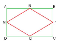 Cho hình chữ nhật ABCD và hình thoi MNPQ (như hình bên). Hãy nêu các cặp cạnh vuông góc và các cặp cạnh song song trong mỗi hình đó.