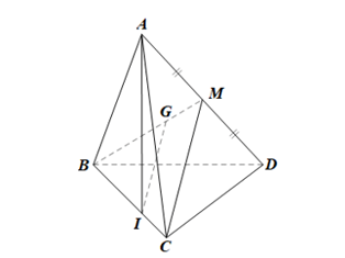 Cho tứ diện ABCD. Gọi G là trọng tâm của tam giác ABD, điểm I nằm trên cạnh BC sao cho BI = 2IC. Chứng minh rằng IG song song với mặt phẳng (ACD).