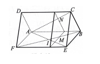 Cho hai hình bình hành ABCD và ABEF không cùng nằm trong một mặt phẳng.  a) Chứng minh rằng (AFD) // (BEC).  b) Gọi M là trọng tâm của tam giác ABE. Gọi (P) là mặt phẳng đi qua M và song song với mặt phẳng (AFD). Lấy N là giao điểm của (P) và AC. Tính AN/NC. 