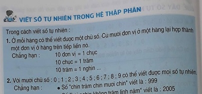 Giải bài Viết số tự nhiên trong hệ thập phân