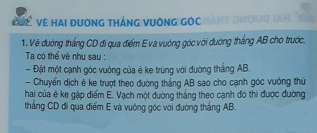 Giải bài Vẽ hai đường thẳng vuông góc