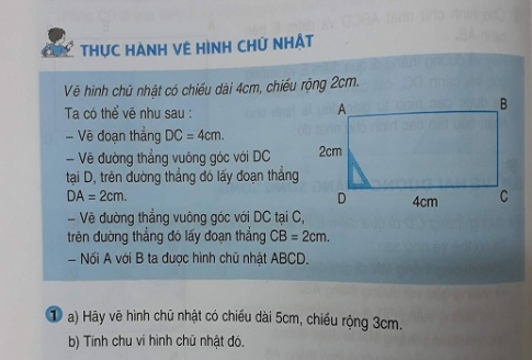 Giải bài Thực hành vẽ hình chữ nhật