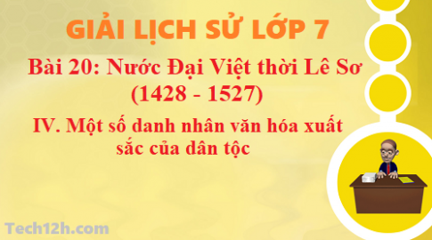 Bài 20: Nước Đại Việt thời Lê Sơ – Một số danh nhân văn hóa xuất sắc của dân tộc