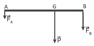 Một tấm ván nặng 150 N được bắc qua một con mương.