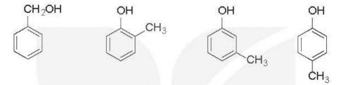 Cho các chất có cùng công thức phân tử C7H8O sau:  Số chất vừa phản ứng được với Na, vừa phản ứng được với dung dịch NaOH là