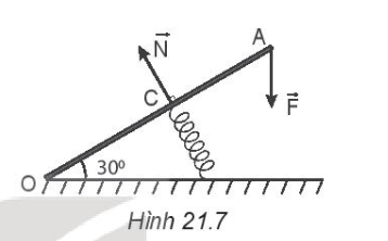 Một thanh OA có khối lượng không đáng kể, chiều dài 30 cm,