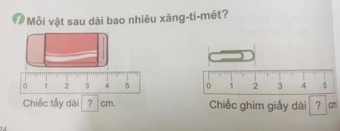 [Phát triển năng lực] Giải toán 1 bài: Xăng-ti-mét