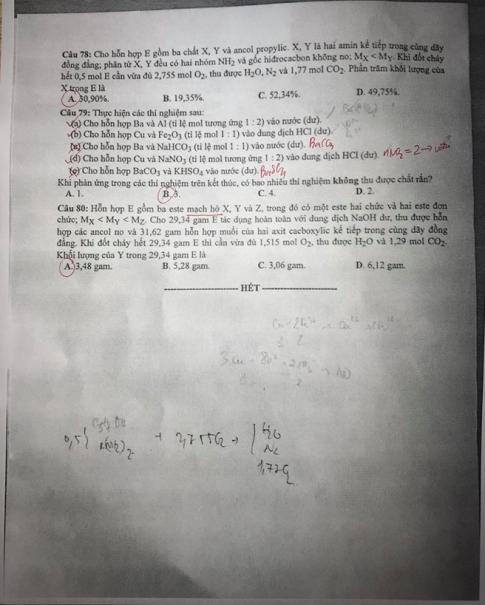 Thi THPTQG 2020: Đề thi và đáp án môn Hóa học mã đề 213