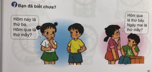 [Phát triển năng lực] Giải toán 1 bài: Các ngày trong tuần