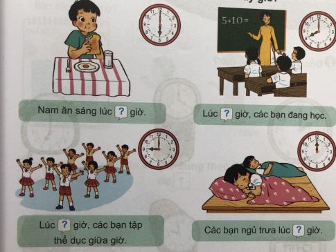 [Phát triển năng lực] Giải toán 1 bài: Đồng hồ. Xem giờ.