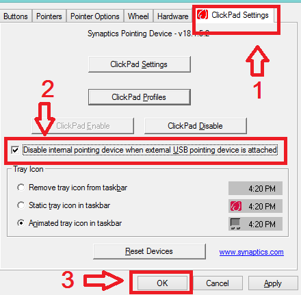 Cách tự động khóa bàn di chuột khi cắm chuột ngoài trên Windows