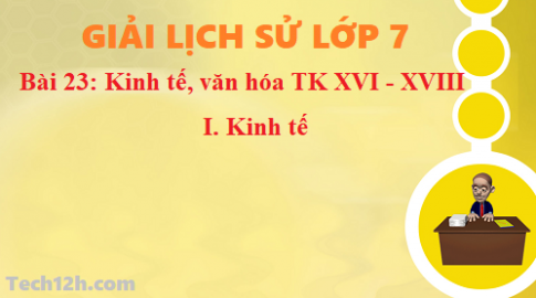 Bài 23: Kinh tế , văn hóa thế kỉ XVI – XVIII Kinh tế