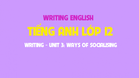 Writing Unit 3: Ways of socialising Cách thức giao tiếp xã hội