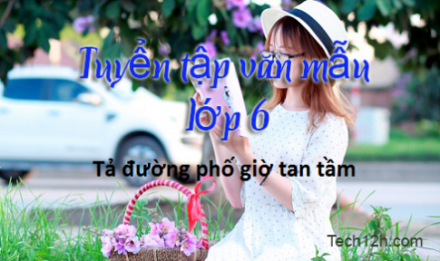 Bài văn mẫu lớp 6: Tả đường phố vào giờ tan tầm